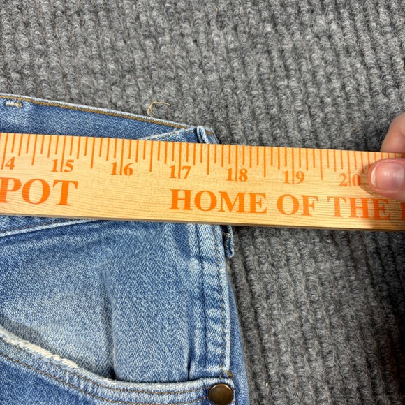 Vintage Wrangler Jeans Men's 35x36 Cowboy Cut Blue Denim Straight Leg 13MWZ - Picture 8 of 11